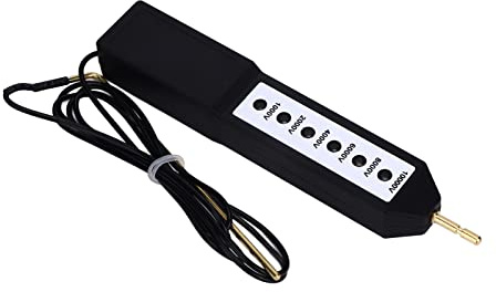 Dilwe Probador de Cercas Eléctricas Medidor de Voltaje Impermeable Herramienta de Medición Precisa para Granja 10KV Portátil Compacto 6 Luces PP y Cobre