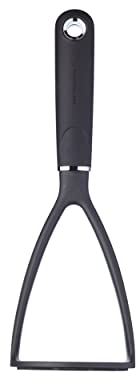 MasterClass Potato Masher, Stainless Manual Mash Potato Maker, Ergonomic Soft-touch Nylon Handles, 34 cm (13.4''), Black