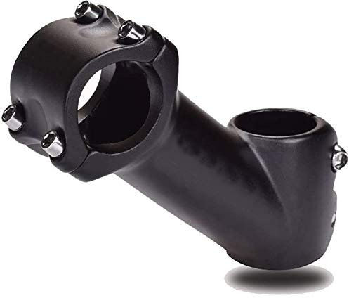 ANCLLO Bike Stem 31.8 90mm 45 Degree Bicycle Handlebar Stem Riser MTB Stem for Mountain Bike, Road Bike, Most Bicycle,(Aluminum Alloy, Black)