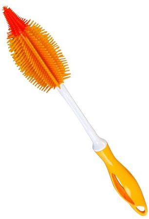 STONELINE Silikon Flaschenbürste 35 cm, gelb, Gläserbürste, Spülbürste, Reinigungsbürste für Baby Flaschen und Sauger, Gläser, Vasen, u.v.m