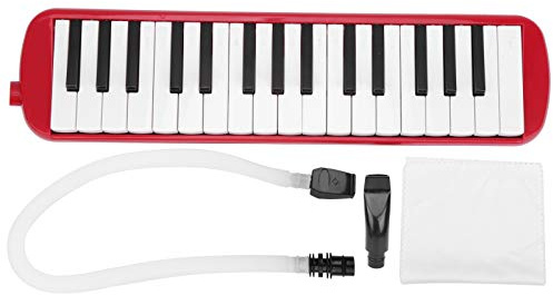 32 Key Melodica ABS IRIN Melodica Lämplig för Nybörjare Övningsväska Blåsmusikinstrument Keyboard Munspel Svart (Röd)
