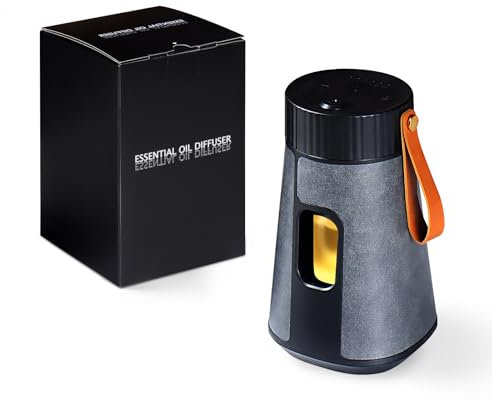 Difusor de Aceite Esencial sin Agua, difusor de Aceite de aromaterapia MIFxin para Dormitorio, Modo Temporizador de 1/2/3 Horas y 3 Modos de luz LED, difusores portátiles para Oficina (Gris)