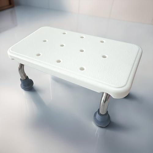 Scalini da bagno in acciaio inox, piedini antiscivolo per un accesso sicuro a vasche da bagno, servizi igienici e letti alti, sgabello da bagno ideale per adulti e cucina