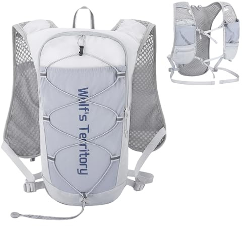 TRIWONDER Mochila de Hidratación Ultraligera 5L Chaleco de Hidratación Trail Running Mochila Hidratación para Bicicleta, Maratón, Carrera, Senderismo (Gris, Talla única)