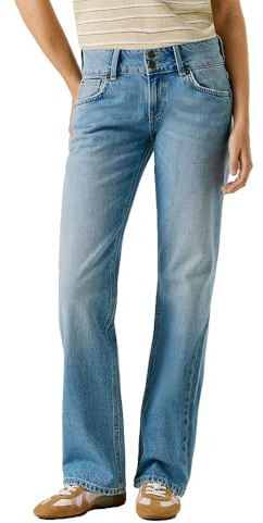 Pepe Jeans Straight Jeans LW Venus, Bleu (Denim-2Vc), 30W / 30L Femme