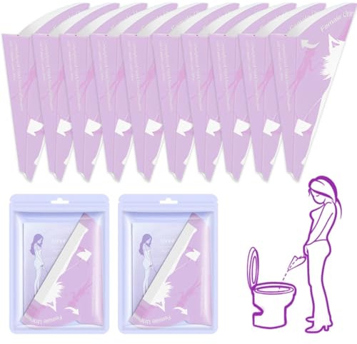 GXGM Pack of 30 Urinella for Women Disposable Travel Urinal Women Standing PE Funnel Portable Pee Aid for Hiking Car Outdoor Activities and Camping Accessories