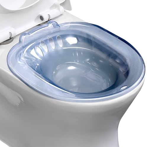 Sitz Bath Tub, Sitz Bath for Toilet, Portable Safe Over The Toilet Tub for Hemorrhoids Postpartum Private Care, Postpartum