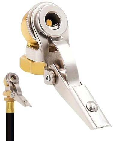 Sucritude Acoplamiento De Aire Con Bloqueo - Accesorios Antifugas Y Resistentes | Boquilla Infladora Con Bloqueo Para Neumáticos - Para Autocaravana Camión Bicicleta Motocicleta SUV Remolques Taller