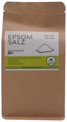 ALMICANNA: Epsom salt för hälsosam växttillväxt 500 g - för vattning och som en ammendment i Living Soil
