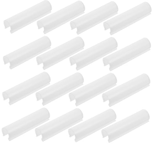 GLEAVI Clip per Serra in Pvc Bianco 16 Pezzi, Morsetti per Tubi da Serra Diametro 12,7 Mm, Accessori Agricoli Resistenti alle Intemperie per Coperture e Protezioni Colture, Kit
