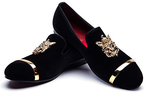 JITAI Mocassini Eleganti da Uomo Moda Scarpe Casual Scarpe Eleganti da Uomo, Nero 06, 42 EU (9 UK)