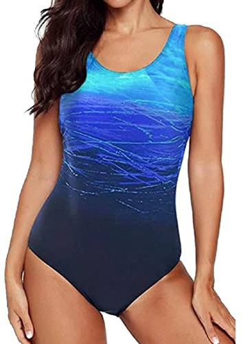 Sweetneed chida yi Damen Badeanzug Sport Bademode Bauchweg Einteiliger Badeanzug Sexy Push Up Badeanzüge Swim Suit Monokini Strandmode Damen Sommer