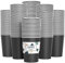 YANGTE 120Pcs Black Paper Cups 9oz Disposable Party Cups Biodegradable and Compostable Drinking Cups for Birthday Party, DIY, BBQ - 250ml