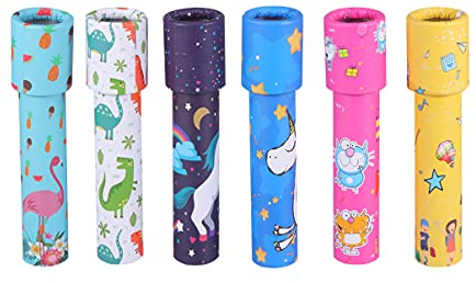 TOYANDONA 6Pcs Kinder Kaleidoskop Klassische Kaleidoscopes Spielzeug Papier Wäschetrockner Rad Zinn Rohr Prism Objektiv Pädagogisches Spielzeug für Lager Kleine Tasche Füllstoffe Schule