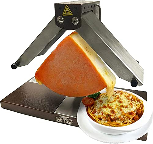 Fundidor eléctrico de parrilla de queso raclette, fundidor de queso comercial de 900 W, parrilla de raclette de calentamiento rápido, máquina de fusión de raclette tradicional, calentador de queso, 0