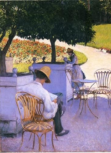 KOKITS Affiche De Peinture Sur Toile Murale Toile Art Peinture à l'huile les Orangers de Gustave Caillebotte pour la Décoration Murale 60x90cm