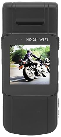 Caméra Corporelle, Enregistreur Audio Vidéo Clip Ultra HD 2K, Caméra Vidéo Portable Caméra de Sport avec Objectif Rotatif à 180°, Vision Nocturne, Détection de Mouvement, pour