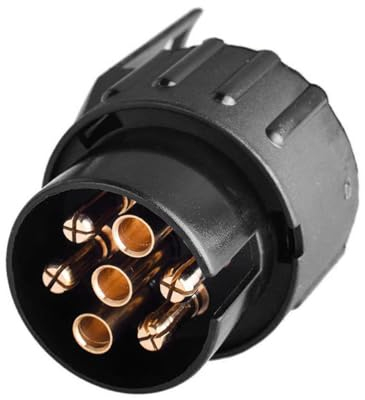 CGEAMDY Adattatore per Rimorchio Da 7 Pin a 13 Pin, Adattatore Da Auto a Rimorchio Roulotte, Camion Caravan Gancio Traino Spina Rimorchio 13 Poli Presa 12 V, Per Rimorchi, Roulotte, Presa Elettrica