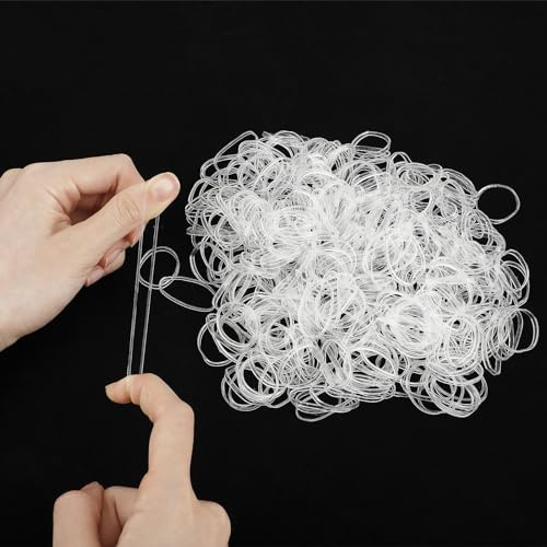 500 Piezas Gomas Pelo Pequeñas Gomas Para El Cabello Elásticas Transparentes Elásticos Para Melena Engrosamiento Agrandado Caballo Para Niños Niñas Y Mujeres Peinado DIY
