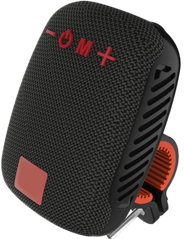 VBESTLIFE Altoparlante Bluetooth per manubrio, altoparlante impermeabile senza fili, per bicicletta, da viaggio, per ciclismo, escursionismo (nero)