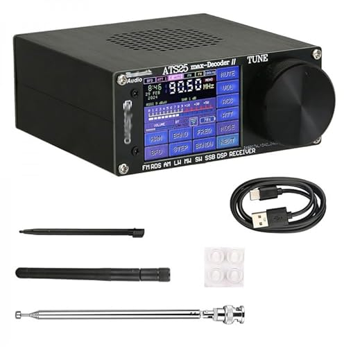 HamGeek ATS25 Max Decoder II Version Vollband Funkempfänger FM SW SSB MW LW Empfänger mit 2,4-Zoll Touchscreen