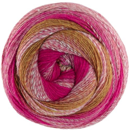 LANA GROSSA Gomitolo Fusione | Dochtgarn mit Farbverlauf | Handstrickgarn aus 60% Schurwolle & 40% Polyacryl | 200g Wolle zum Stricken & Häkeln | 700m Garn FB 2025