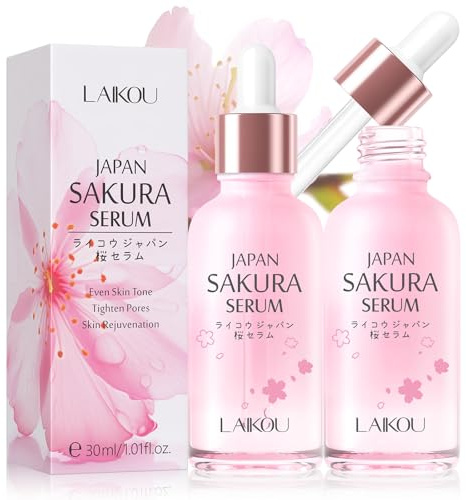 Sakura Collagen Serum för Ansiktet, 2 x 30 ml – Fuktgivande Serum mot Mörka Fläckar, För Alla Hudtyper, Förfinar Porer och Förbättrar Hudens Struktur
