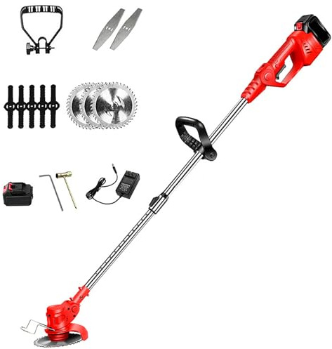 Tondeuse à Gazon Domestique sans balais, Petite, Rechargeable, Lithium-ION, Coupe-Herbe sans Fil 3 en 1, adaptée aux Jardins, pelouses, etc.