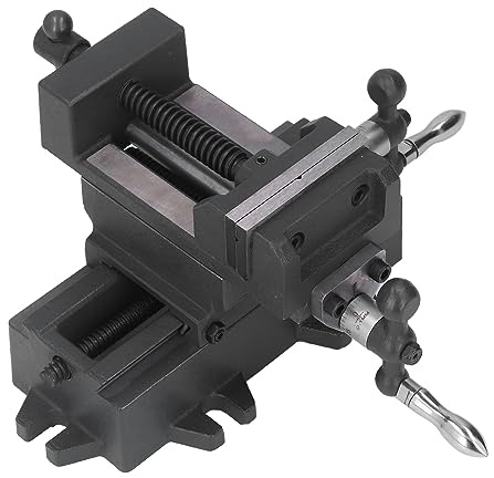 FTVOGUE Tornillo de Banco para Máquina, Tornillo de Prensa de Taladro Deslizante de Acero Fundido de 3 Pulgadas para Fresado de Precisión, de Banco Duradero para Aficionados y Profesionales