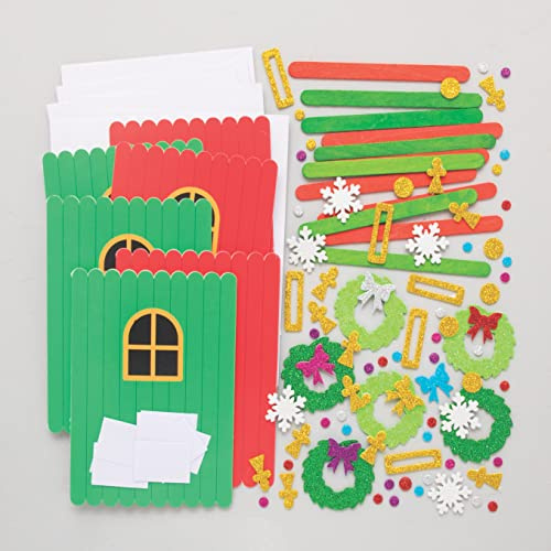 Baker Ross FC102 Cartes de Vœux pour Enfants motif Porte de Noël - Lot de 6, Carte de Noel et de Vœux, Noel Enfant, Loisirs Creatifs pour les Enfants