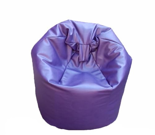 FAUX LEATHER Bean Bag Beanbag Gaming Chair Seat Lazy Lounger Couch (Purple, XL (80 x 80 x 110 cm))