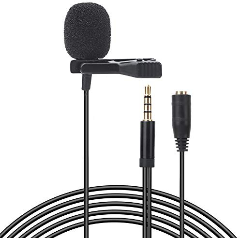 Téléphones Microphone 1.5m Double Lapel Lavalier Clip Microphone 3.5mm Plug pour Ordinateurs Caméras Téléphones