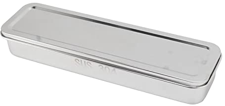 Vassoio Per Posate con Coperchio, Contenitore Per Posate in Acciaio Inossidabile, Contenitore Per Posate E Utensili da Cucina, Per Posate E Utensili, Organizer Per Stoviglie(Argento)