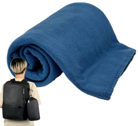 Genérico Manta Portátil De Viaje para Avión - Manta Grande para Avión con Bolsa De Transporte | Ropa De Cama Reutilizable, Lavable A Máquina para Dormitorio, Sofá, Acampada, Playa, Picnic