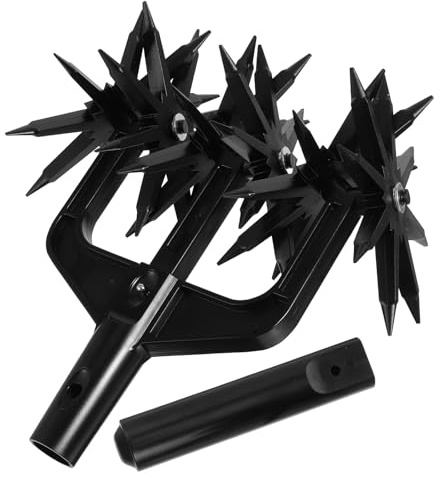 OSALADI Cultivateur Rotatif Manuel en Plastique, Outil de Jardin Léger pour Ameublir, Mélanger et Réensemencer Le Sol, Scarificateur Portatif pour Pelouse et Jardin, Outil Multifonction