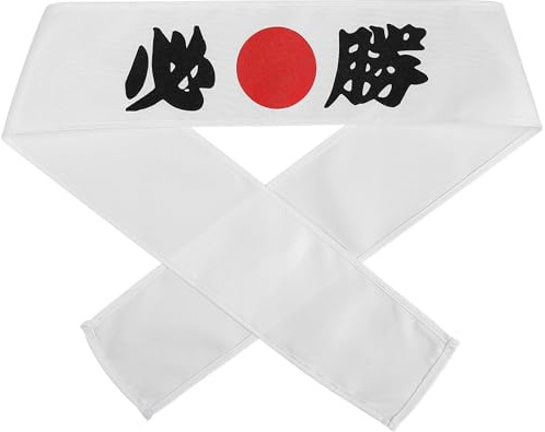 COSMEVIVI Costume Japonerie Garçon et Filles Bandeau Blanc en Tissu Doux et Respirant, Accessoire de Karaté Élégant pour Homme et Garçon et Filles