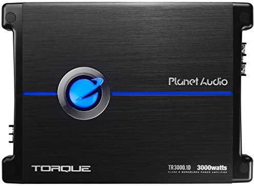 Planet Audio TR3000.1D klass D bilförstärkare – 3 000 watt, 1 Ohm stabil, digital, monoblock, Mosfet strömförsörjning, bra för subwoofers