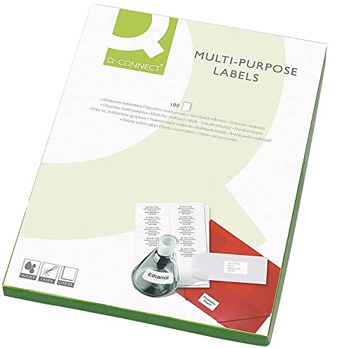 Q-Connect Multipurpose Labels 99.1x42.3mm 12 Per Sheet White (Pack of 1200)