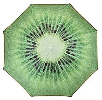 Meinposten Sonnenschirm Ø 150 cm Strandschirm knickbar Schirm Balkonschirm Gartenschirm (Kiwi)