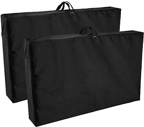BRUBAKER 2er Pack Premium Schutztasche/Aufbewahrungstasche für Gartenstühle - Robustes Oxford 600D Gewebe - wasserfest - 97 x 59 x 16 cm
