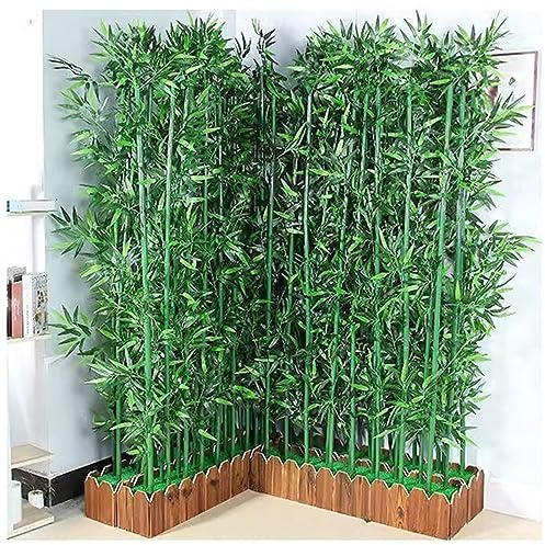 Biombo Separador de Ambientes 180 150 100 Cm De Altura Bambú Artificial Realista Plantas Verdes Falsas, Pantalla Separadora Para Vestíbulo Pasillo Sala De Reuniones, Decoración Exterior ( Color : 1.8m