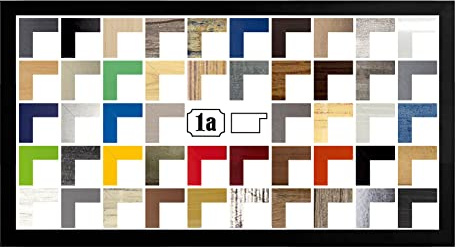 Colorello Bilderrahmen Posterrahmen Puzzlerahmen 35x120 cm Schwarz matt 120x35 cm mit weisser Rückwand und Antireflex Acrylglas