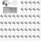 Kasoud Silver Screws Cover Caps, Round Plastic Mirror Screws Chrome Coated Screw Caps Decorative Mirror Screws Bolt Dome Caps Toilet Screws Decorative Cap Covers (50)