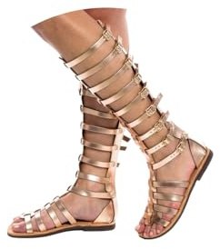 EGSDMNVSQ Bottes d'été Pour Femme Mode Sandale Plate Sandales de Gladiateur Bottes Sandales Romaines Sandales à Bout Ouvert