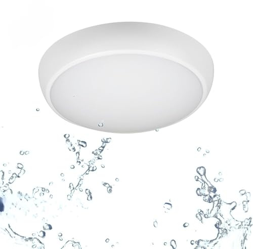 B·LED BARCELONA LED - Plafón LED techo estanco/Luz de emergencia - CCT - Potencia ajustable 12W-16W - Ø31cm - IP65