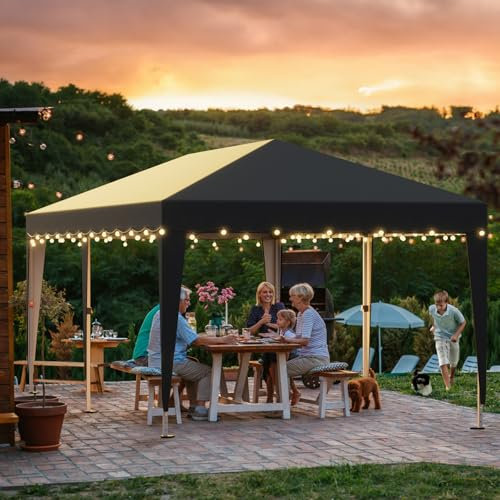arvioo Gazebo, feste senza limiti, gazebo 3 x 6 18 ㎡, impermeabile, stabile, con protezione solare a 3 altezze, pop-up, tenda pieghevole per feste in φ 30 mm, struttura in metallo e tessuto Oxford
