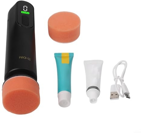 Niceminiwall Car Polisher Kit Cordless Scratch Remover with Adjustable 3-Speed Settings, 2000mAh Rechargeable Battery and Type-C Charging, Lightweight Portable Machine for