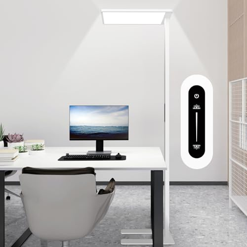 STERREN 120W LED Floor Lamp, 10000LM Super Bright Standing Lamp, Eye-Care Floor Reading Light, 76.8 Dimmable Large Lamp for Office, Living Room, Bedroom, Piano