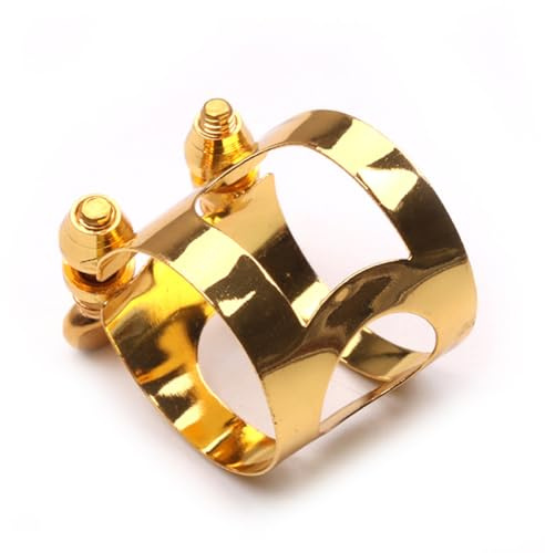 YARNOW Metall Ligatur mit Doppelgewinde für Eb Altsaxophon Mundstück Altsaxophon Blattschraube Universelle Befestigung für Saxophonmundstück