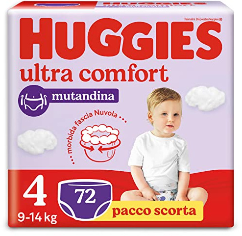 Huggies Ultra Comfort-Windelhöschen, Größe 4 (9-14 kg), Packung mit 72 Windelhöschen